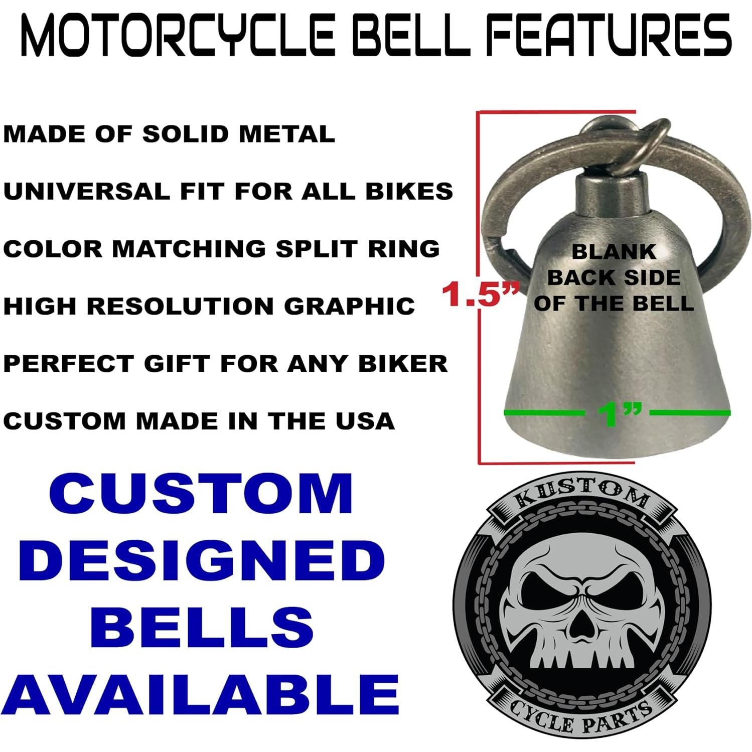 Campana de Guardia Motocicleta Kustom Cycle Parts KCP-BELL Plateada