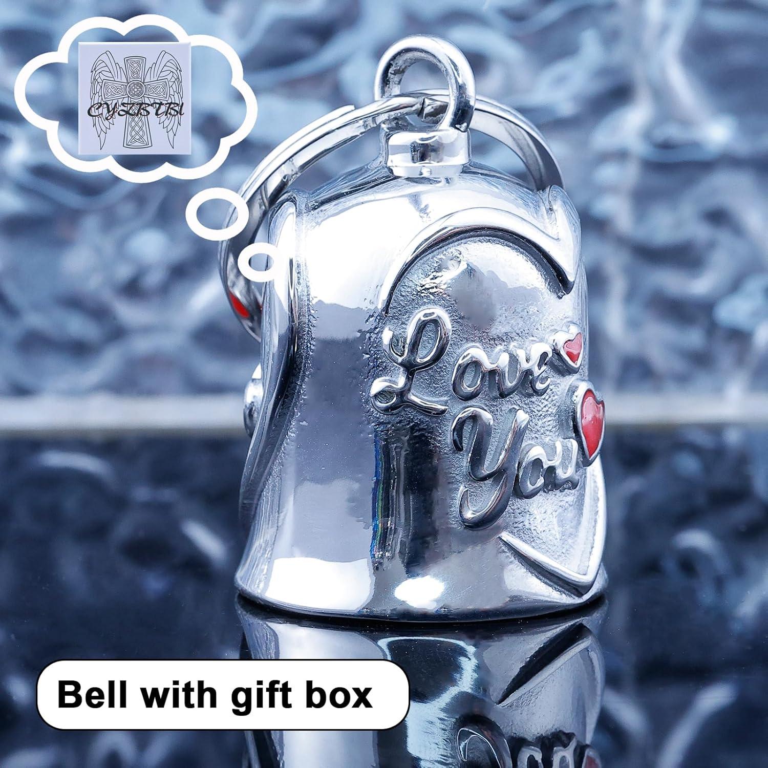 Campana de Motocicleta CYZBTBl 3D de Acero Inoxidable Plata