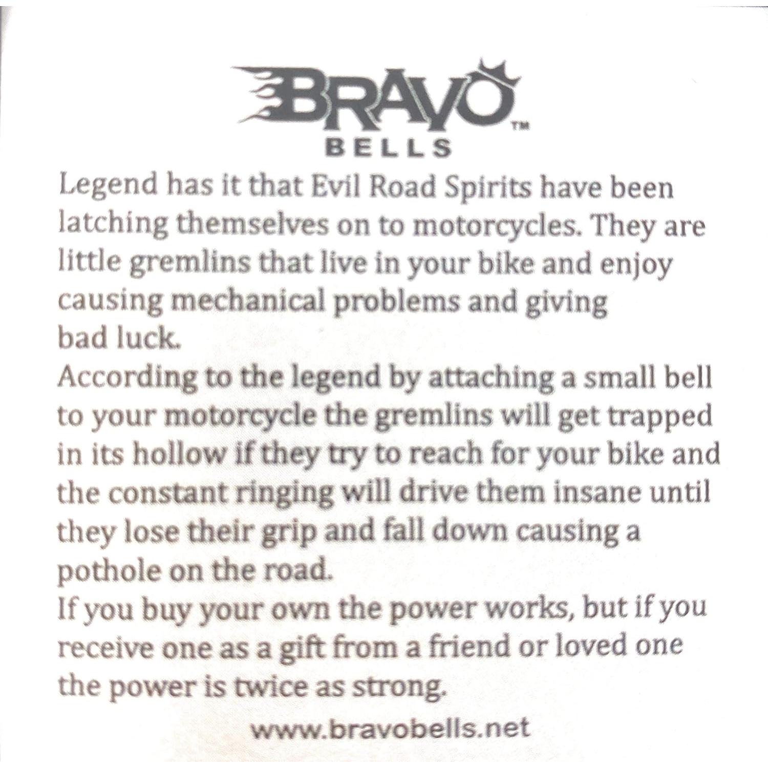Campana Bravo Bells para Motociclistas - Hecha en EE. UU. - BB-54