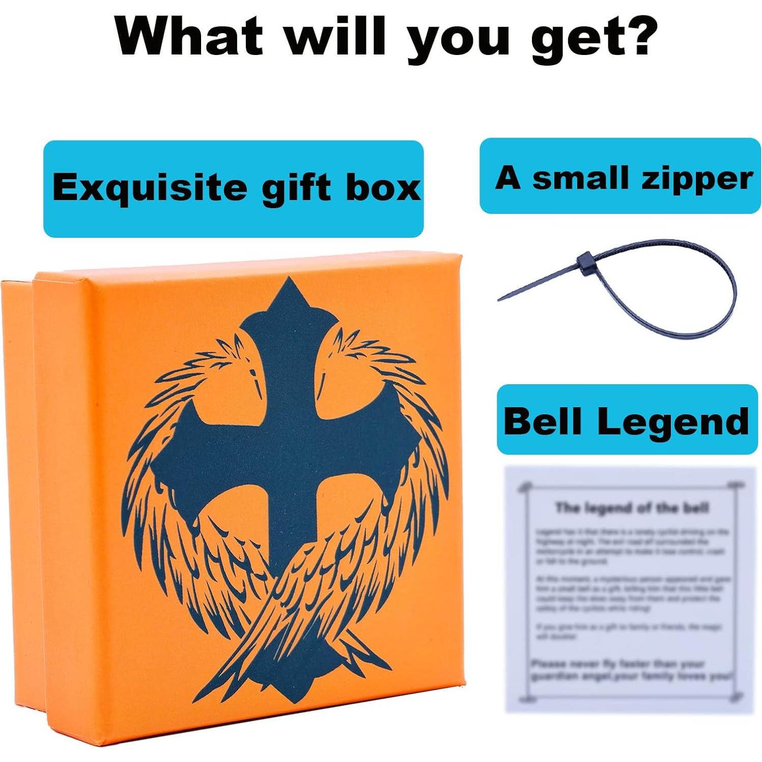 Campana de Motocicleta TEWAFOS Cruz Celta Acero Inoxidable