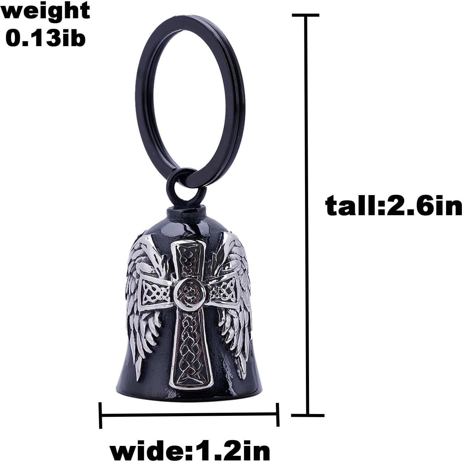 Campana de Motocicleta TEWAFOS Cruz Celta Acero Inoxidable