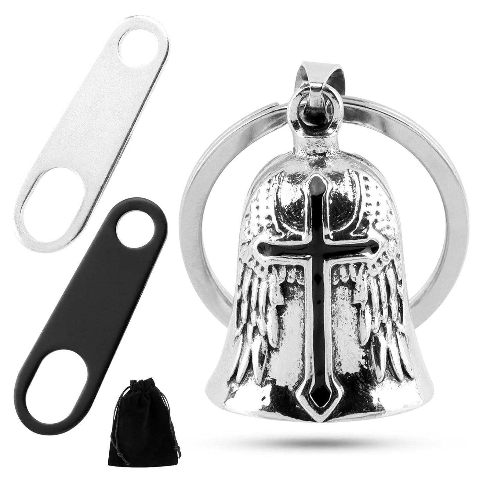 Campana de Motocicleta Trasylph Ángel Cruz - Amuleto de Suerte