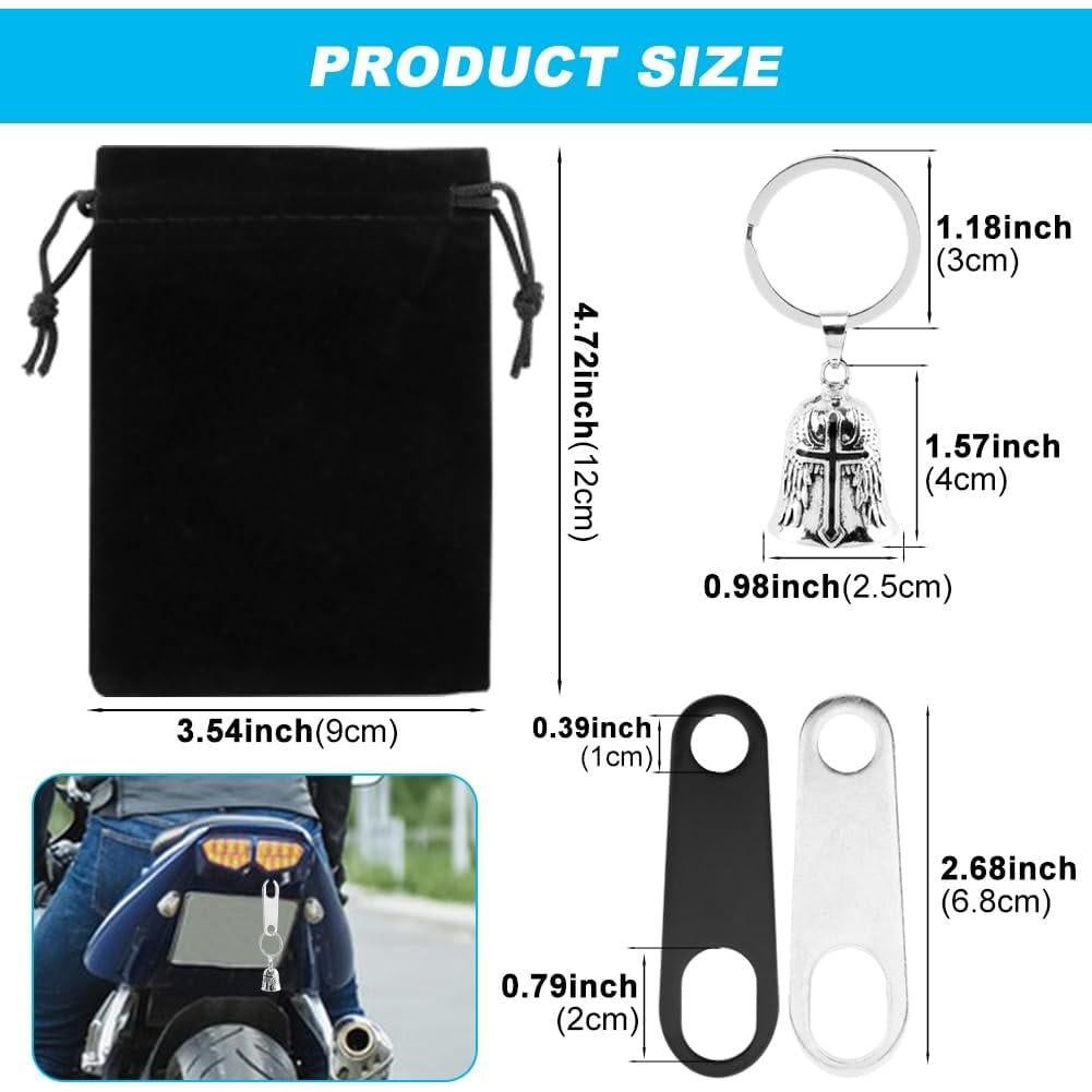 Campana de Motocicleta Trasylph Ángel Cruz - Amuleto de Suerte