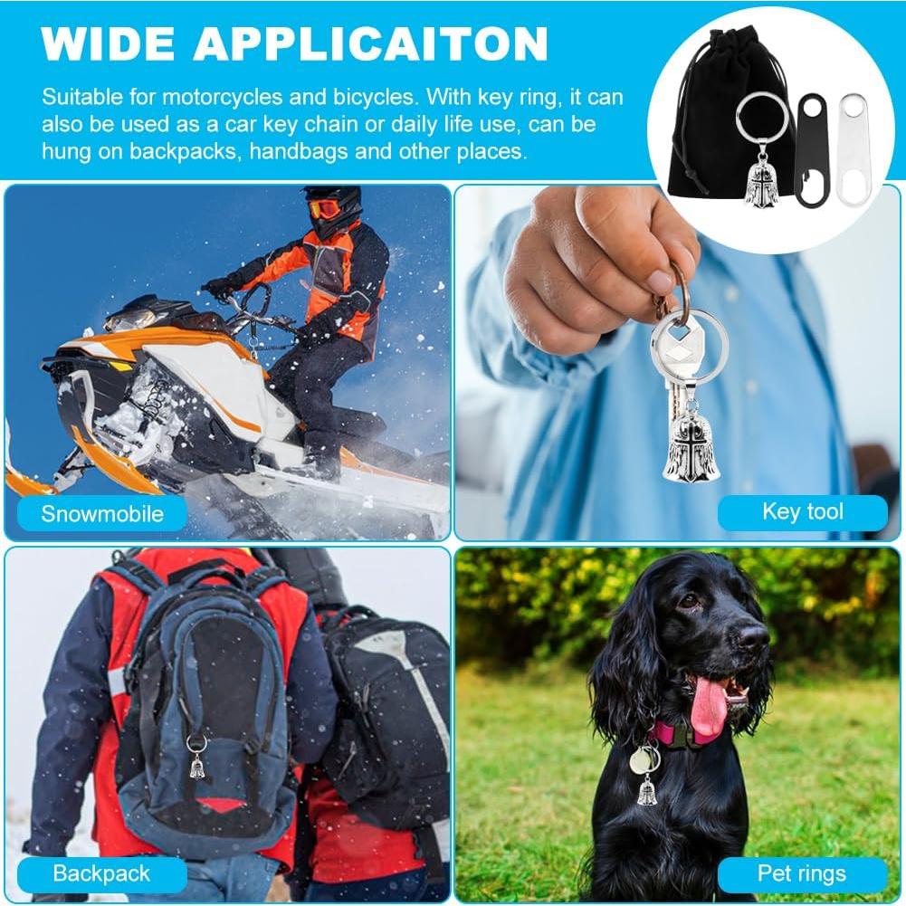 Campana de Motocicleta Trasylph Ángel Cruz - Amuleto de Suerte