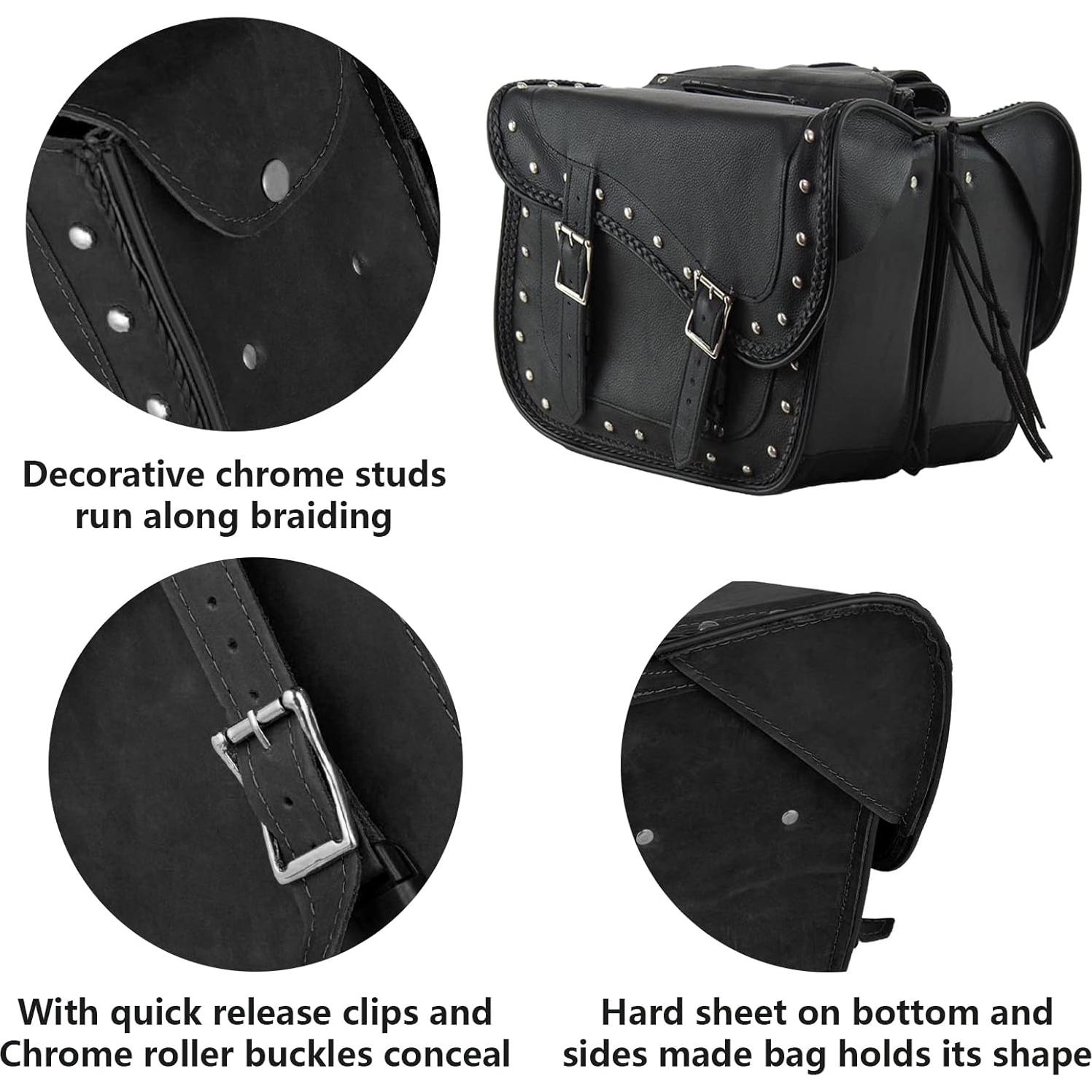 Bolsa de Sillón de Cuero GARGOYLE BELLS para Motocicleta 33x25.4cm