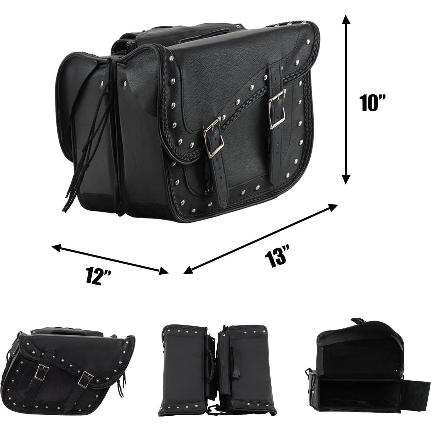 Bolsa de Sillón de Cuero GARGOYLE BELLS para Motocicleta 33x25.4cm