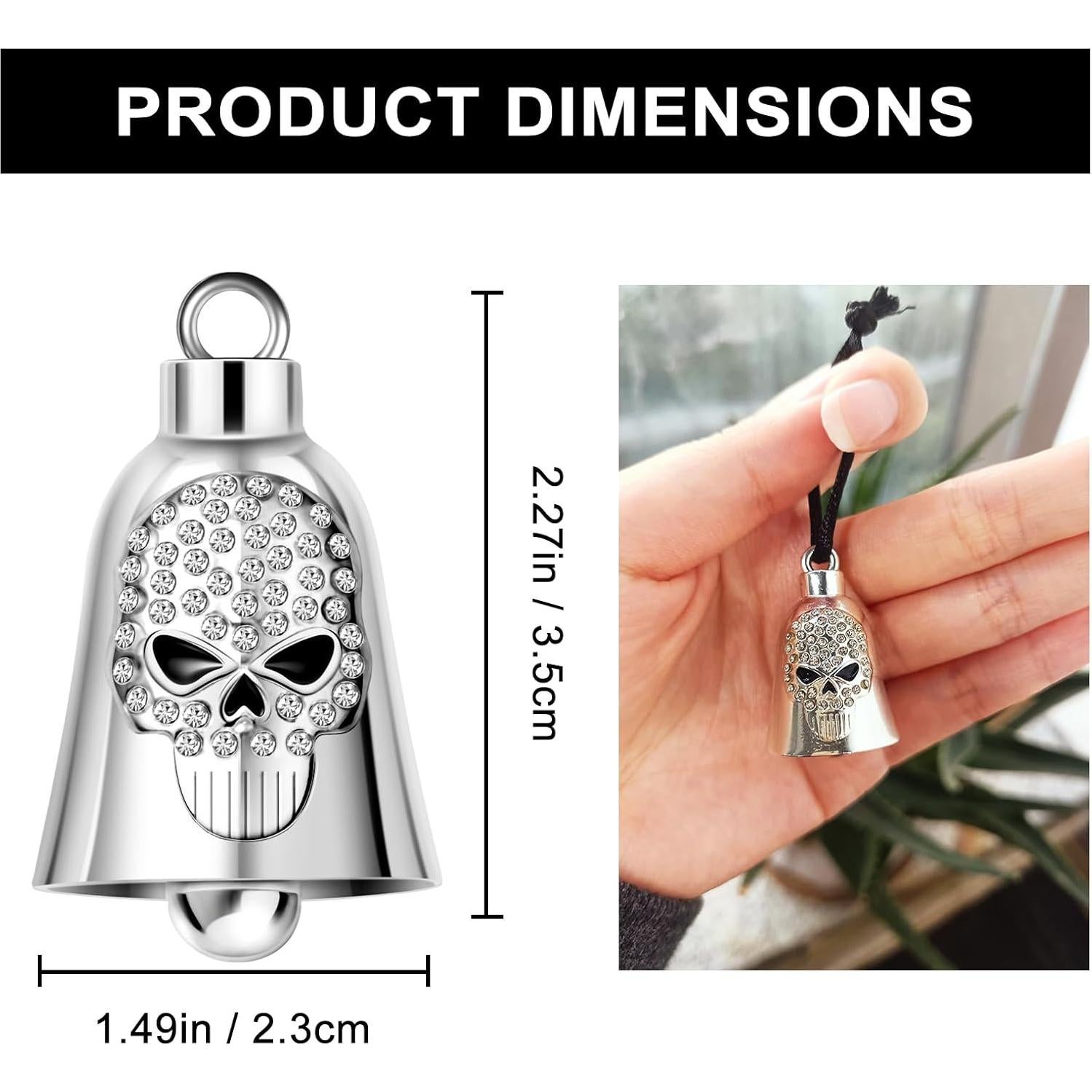 Campana de Motocicleta Dream Apparel Calavera con Cristales