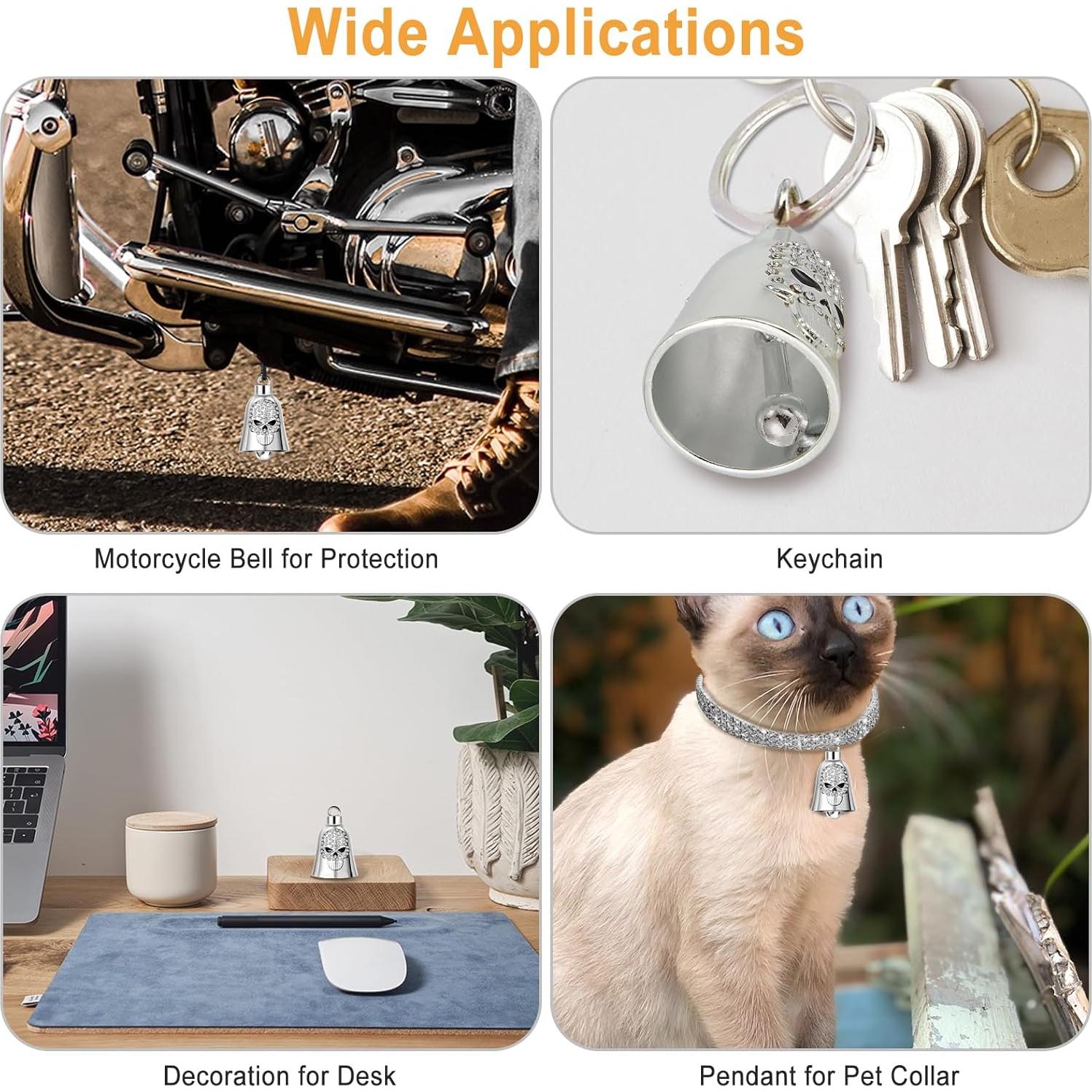 Campana de Motocicleta Dream Apparel Calavera con Cristales