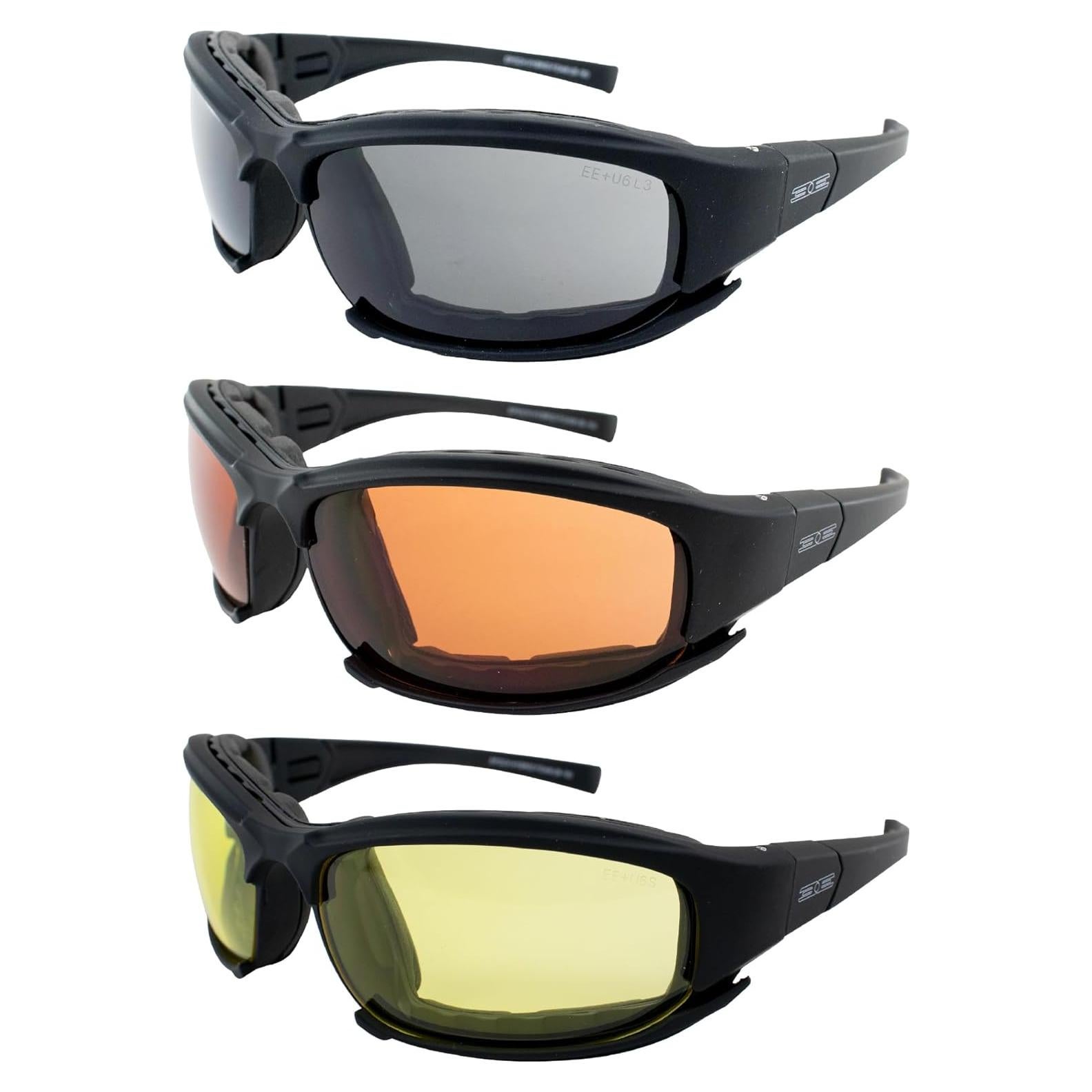 Gafas de sol híbridas Epoch con 3 lentes: ahumado, ámbar y amarillo