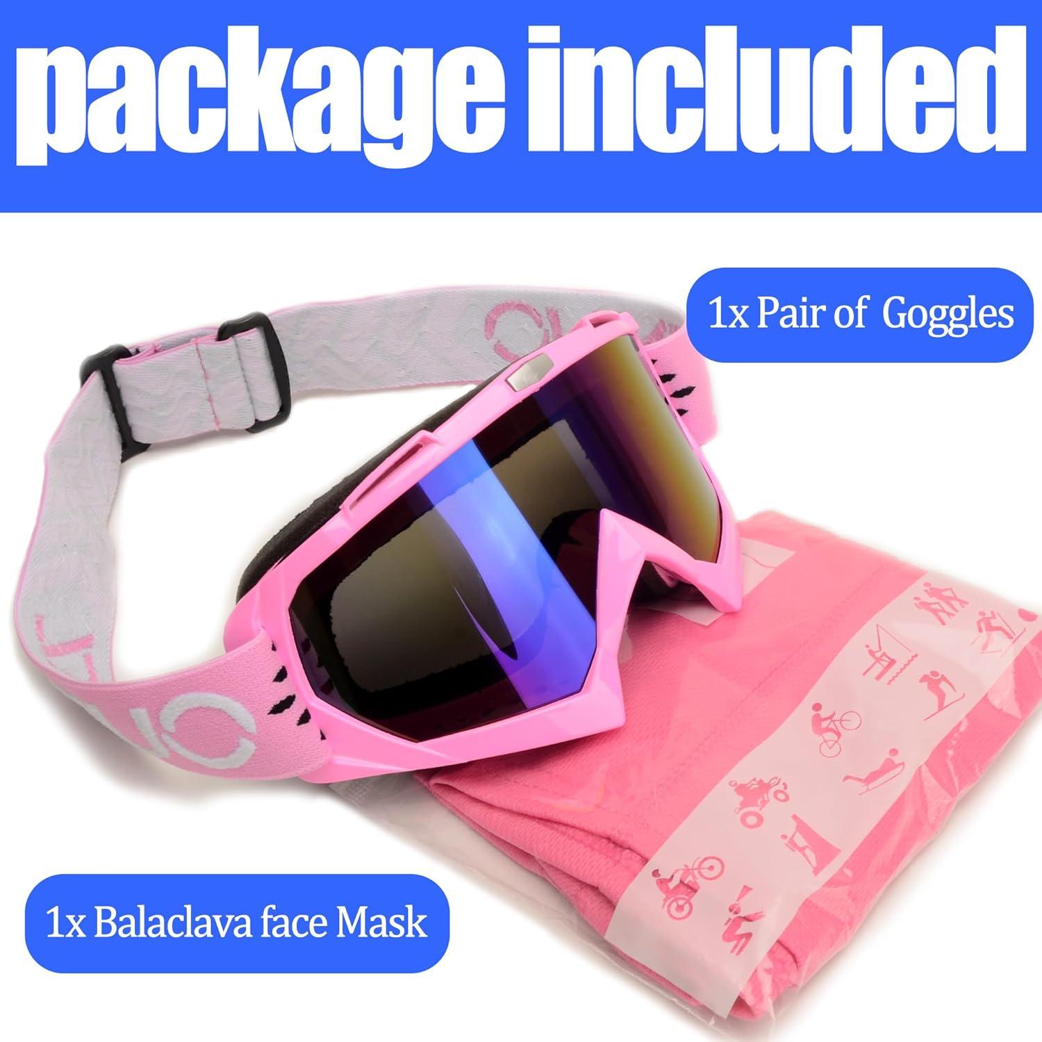 Gafas de ATV y máscara de balaclava ZJNUO para unisex