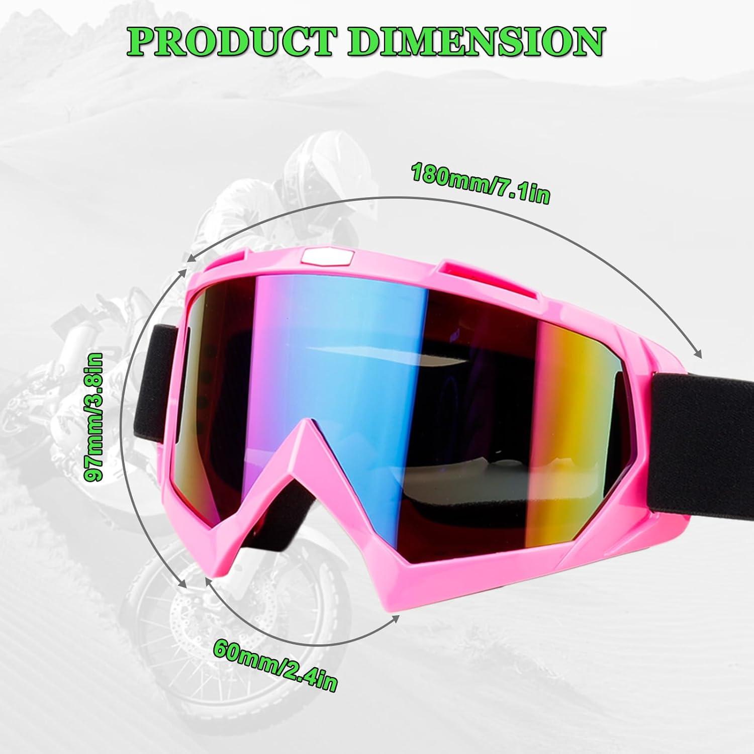 Gafas de Motocicleta Off Road - Lentes Claras y Ajustables