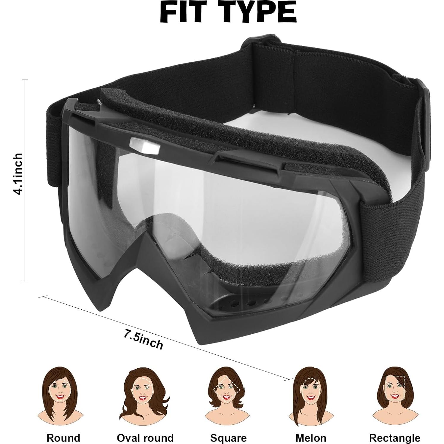 Gafas de Motocicleta YENPK 634 - Protección UV y Antivaho