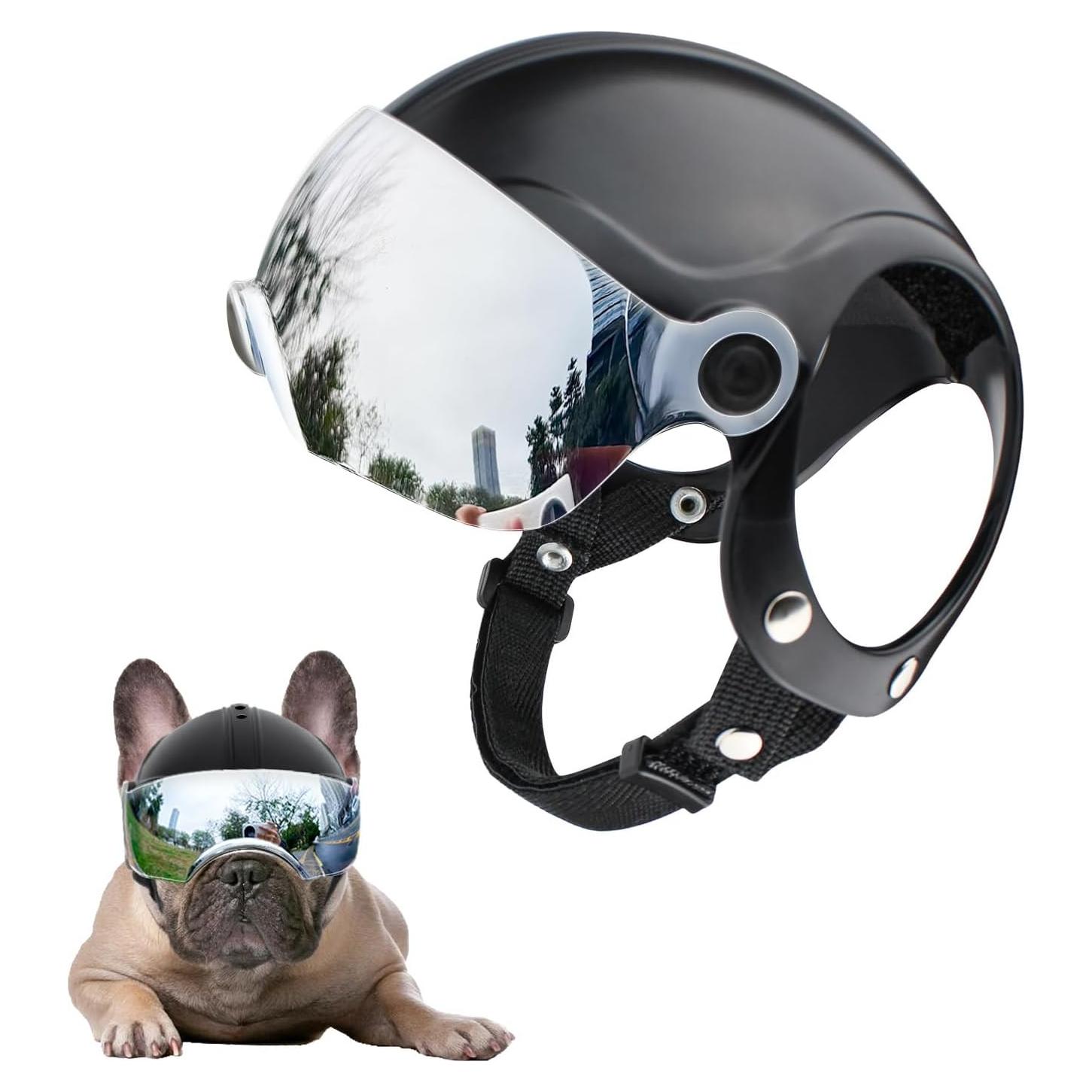 Casco para Perro BillionChains con Gafas UV Ajustables 3.4kg-5.7kg