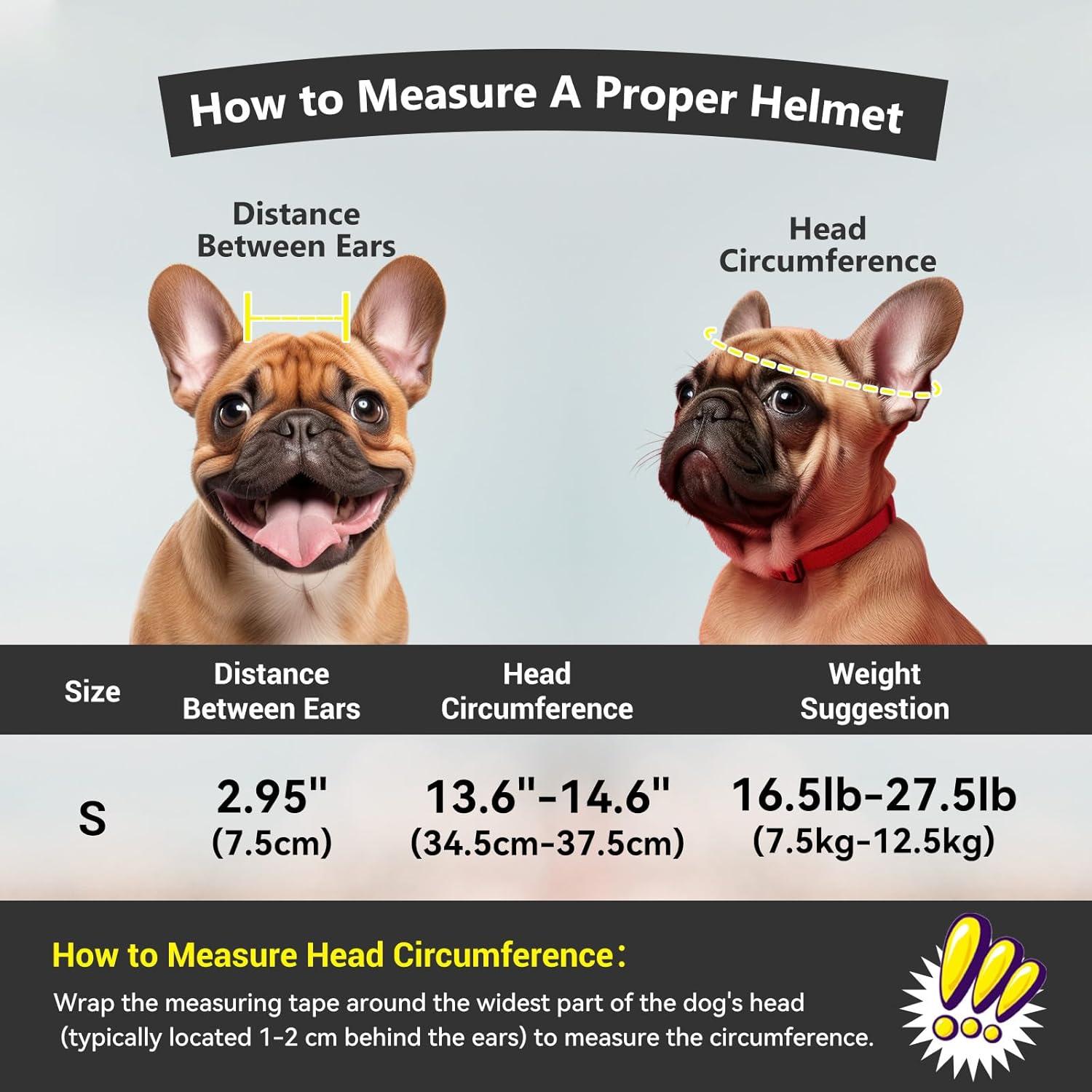 Casco para Perro BillionChains con Gafas UV Ajustables 3.4kg-5.7kg