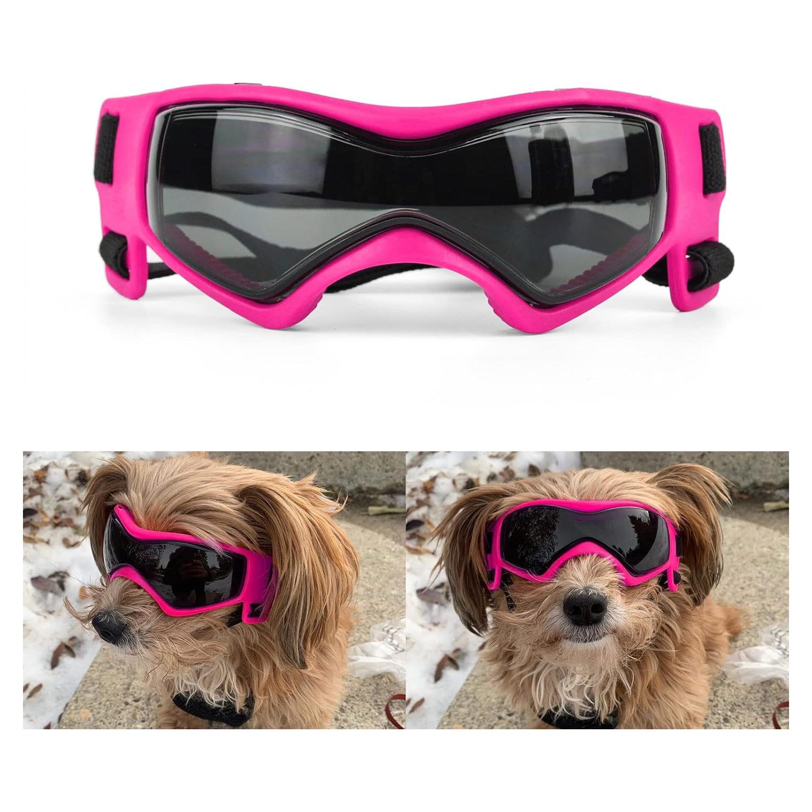Gafas de Sol para Perros Medianas PETLESO Protección UV Rosa