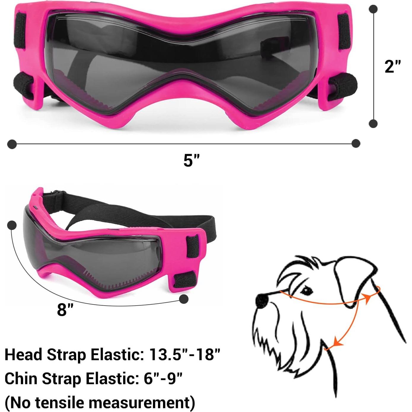 Gafas de Sol para Perros Medianas PETLESO Protección UV Rosa