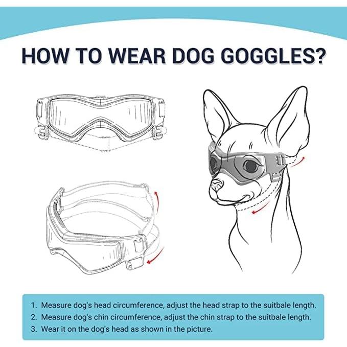 Gafas de Sol para Perros Medianas PETLESO Protección UV Rosa