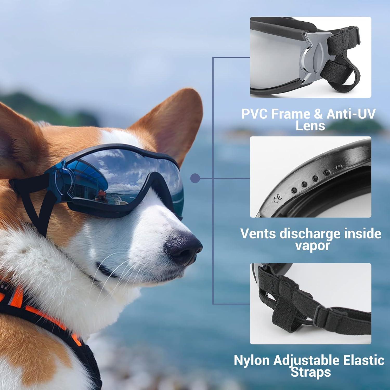 Gafas de Sol para Perros NAMSAN UV400, 2 Piezas, Medianas a Grandes
