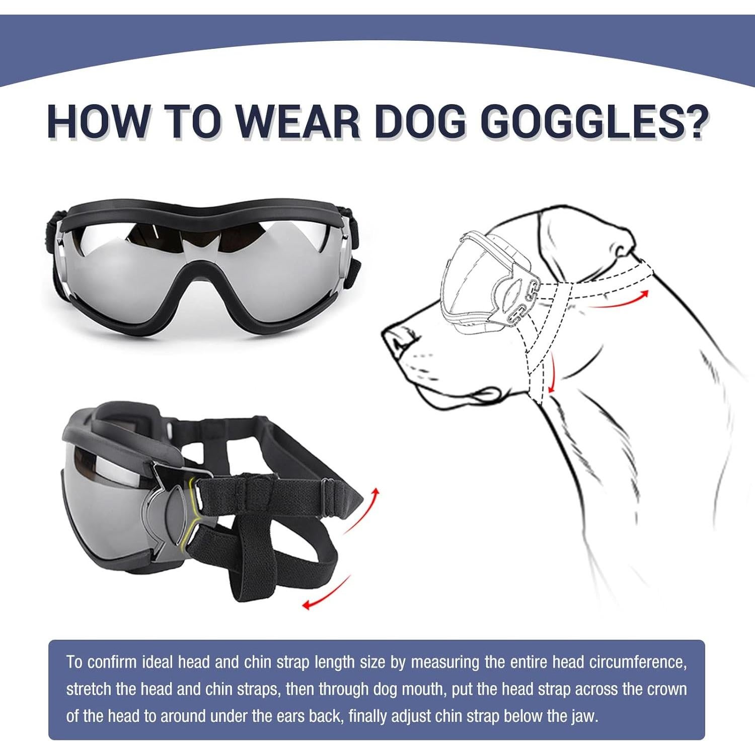 Gafas de Sol para Perros NAMSAN UV400, 2 Piezas, Medianas a Grandes