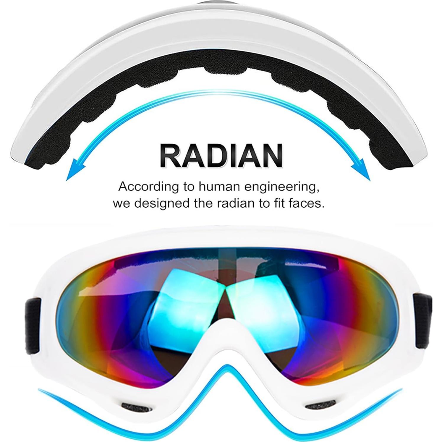 Gafas de Motocicleta LJDJ Paquete de 4 con Protección UV