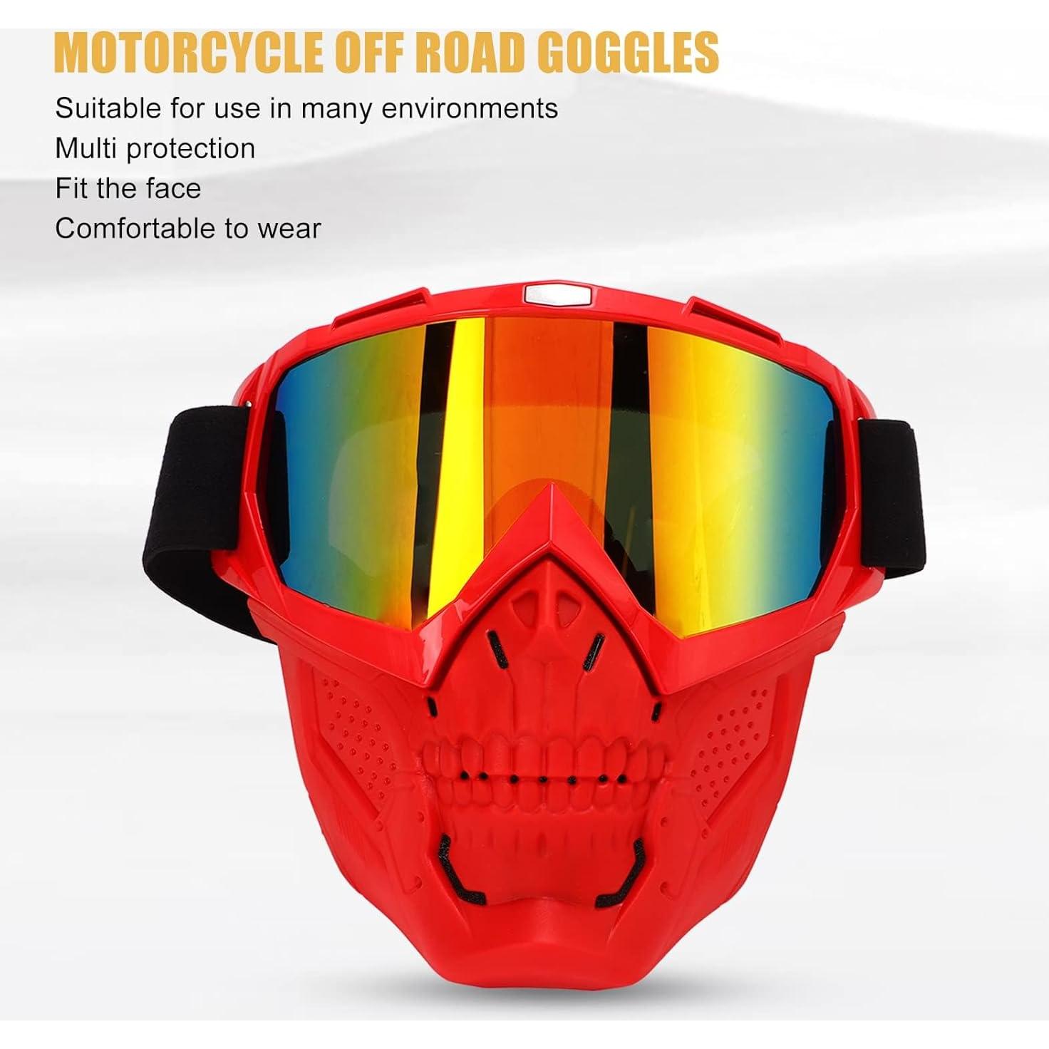 Gafas de Ciclismo HERCHR con Cubierta Facial A Prueba de Viento