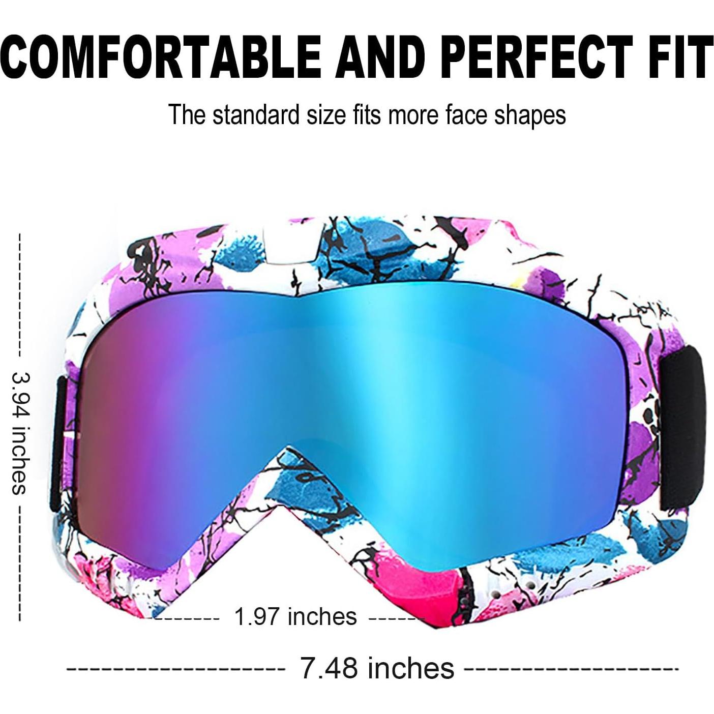 Gafas de Esquí y Motocross Immoono OTG Anti UV para Mujeres