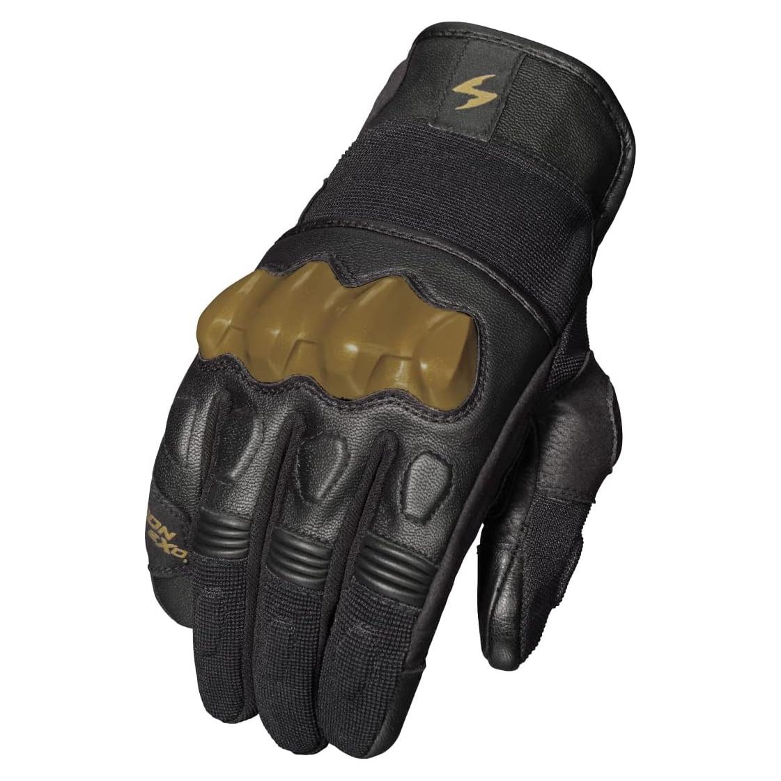 Guantes de Motocross ScorpionEXO Hybrid Air - Negro/Dorado - Grande
