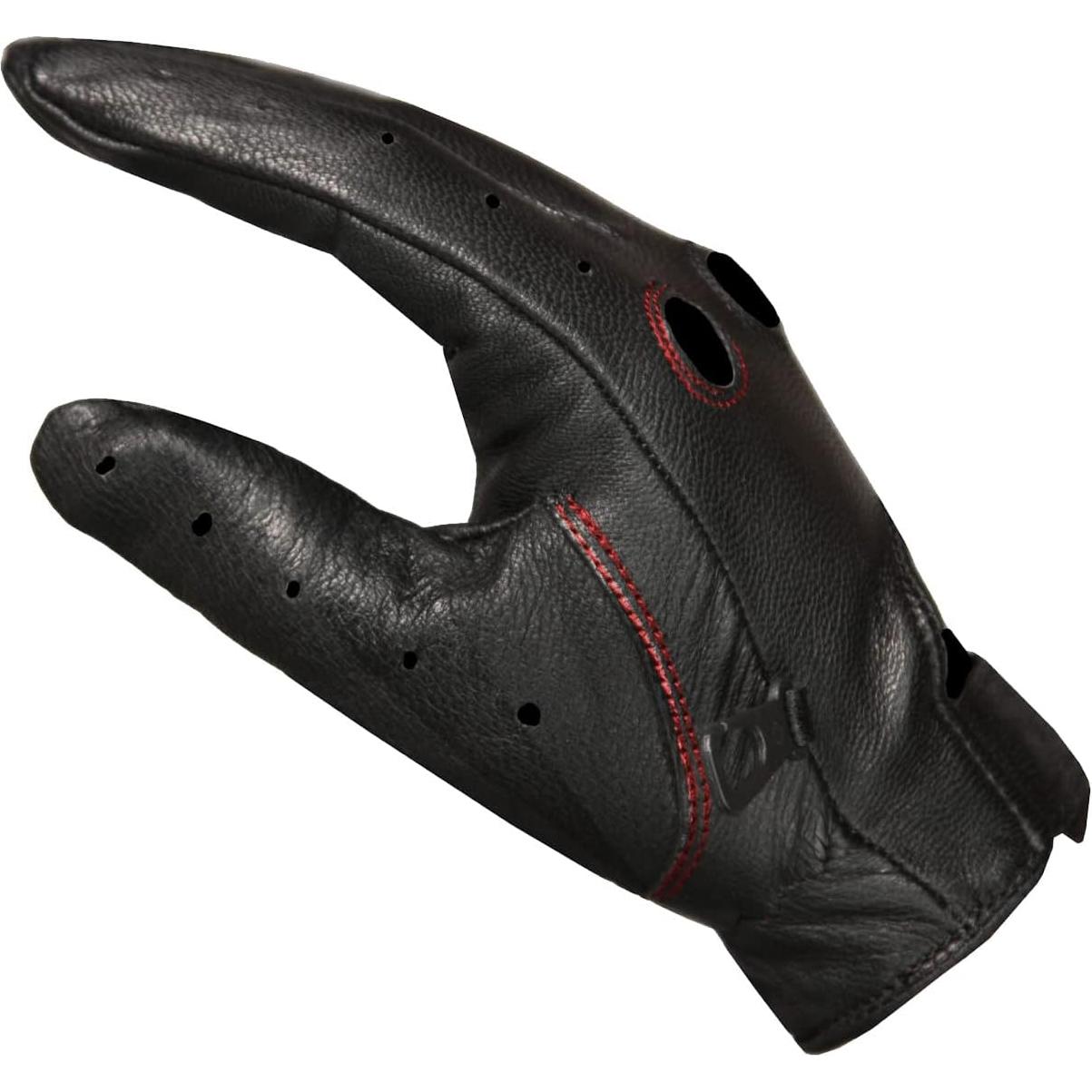 Guantes de Motocicleta de Cuero Jackets 4 Bikes SL25 NegroRojo L