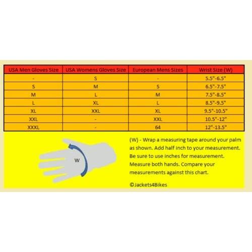 Guantes de Motocicleta de Cuero Jackets 4 Bikes SL25 NegroRojo L