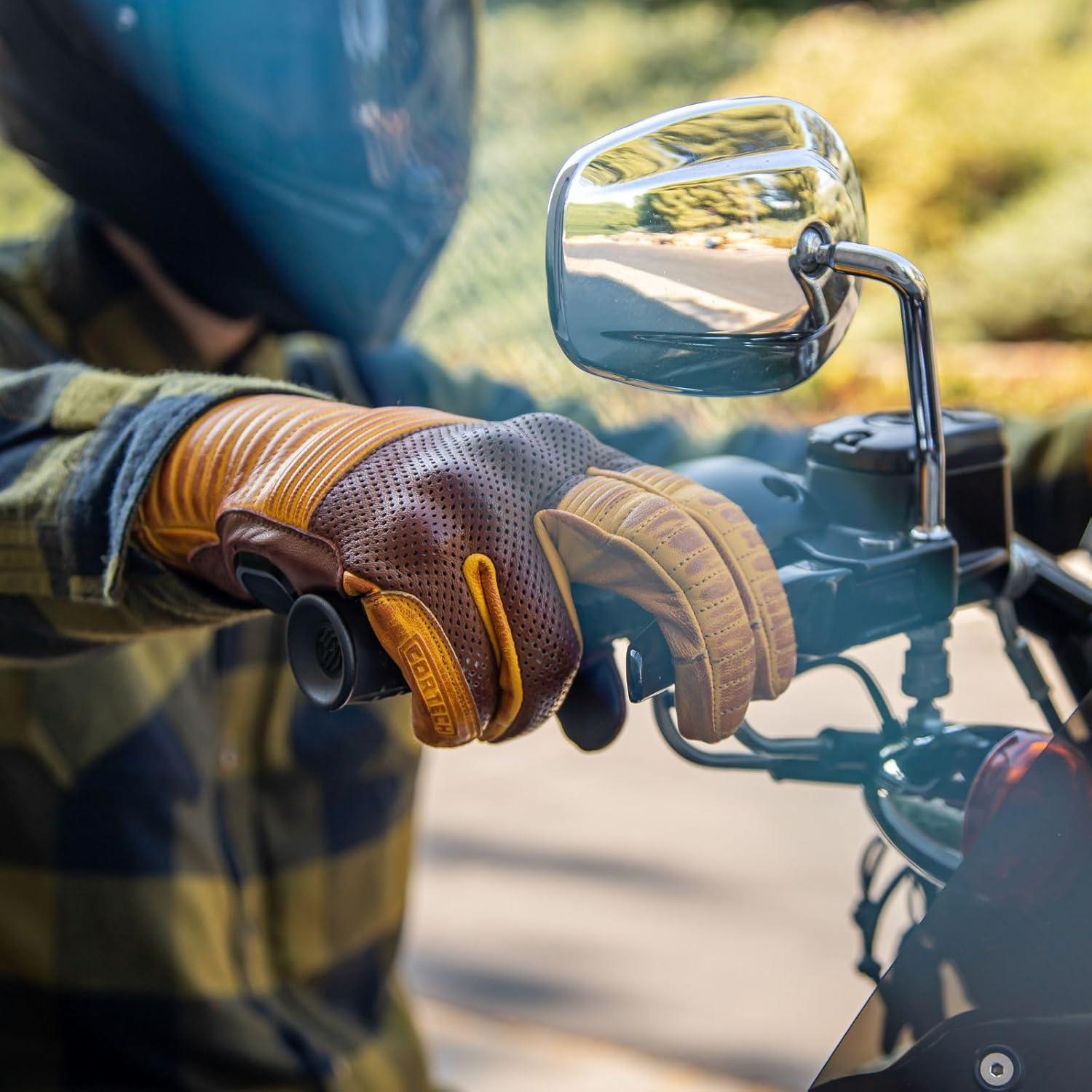 Guantes de Motocicleta de Cuero Cortech Bully 2.0 Marrón XX-Large