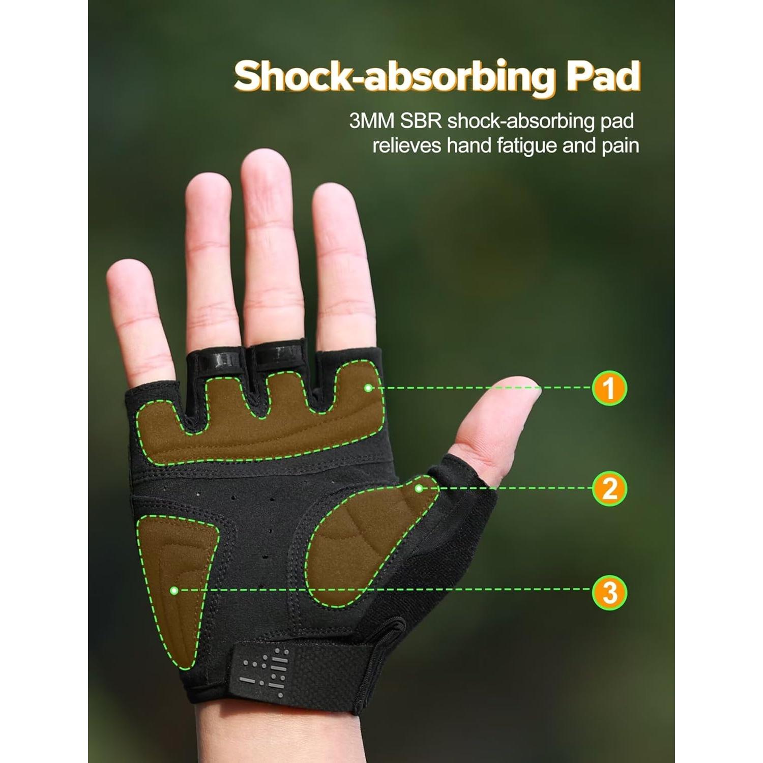 Guantes de Ciclismo INBIKE Sin Dedos Transpirables y Antideslizantes