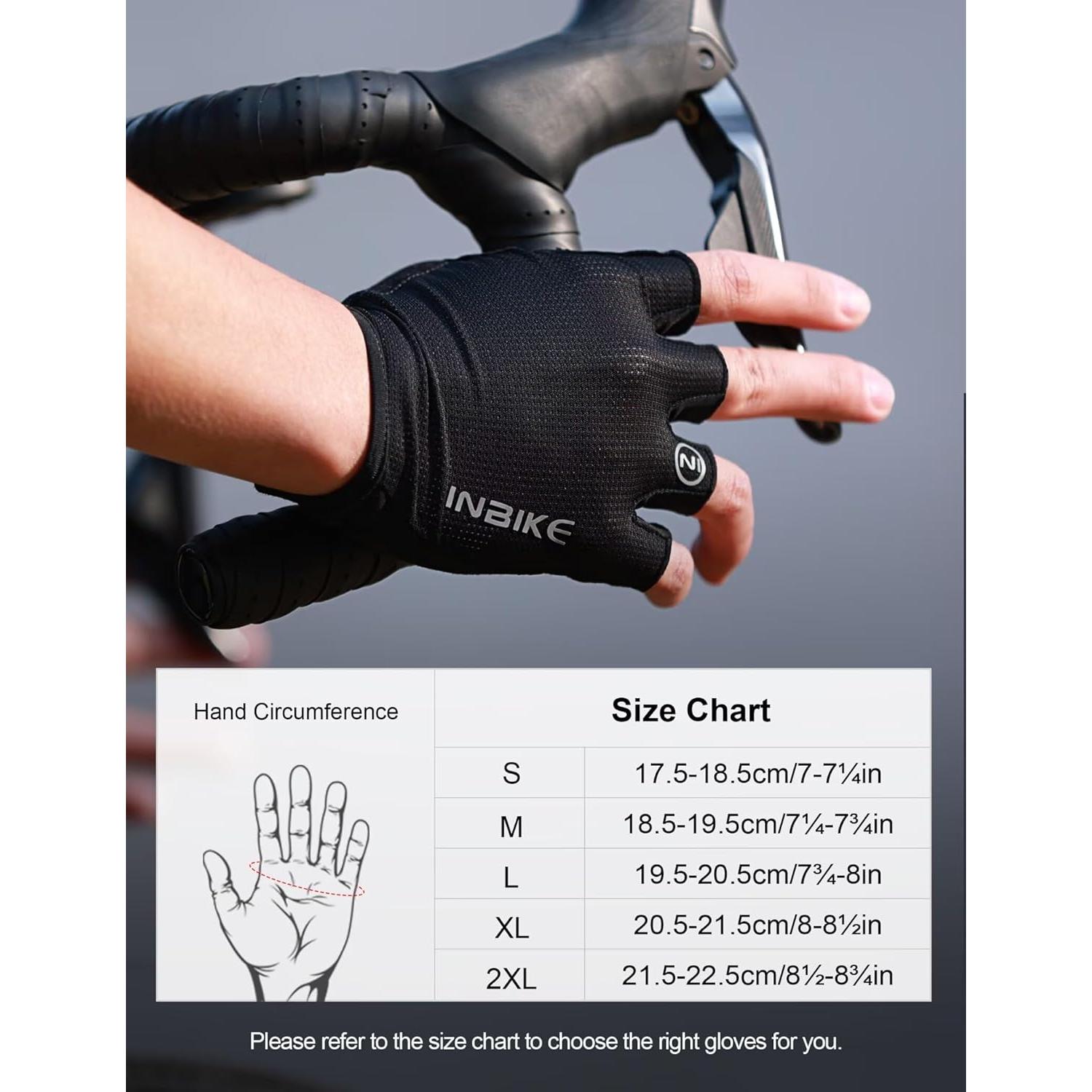 Guantes de Ciclismo INBIKE Sin Dedos Transpirables y Antideslizantes