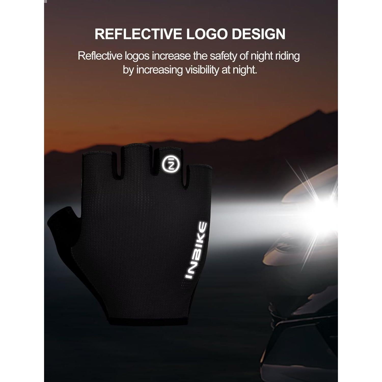 Guantes de Ciclismo INBIKE Sin Dedos Transpirables y Antideslizantes
