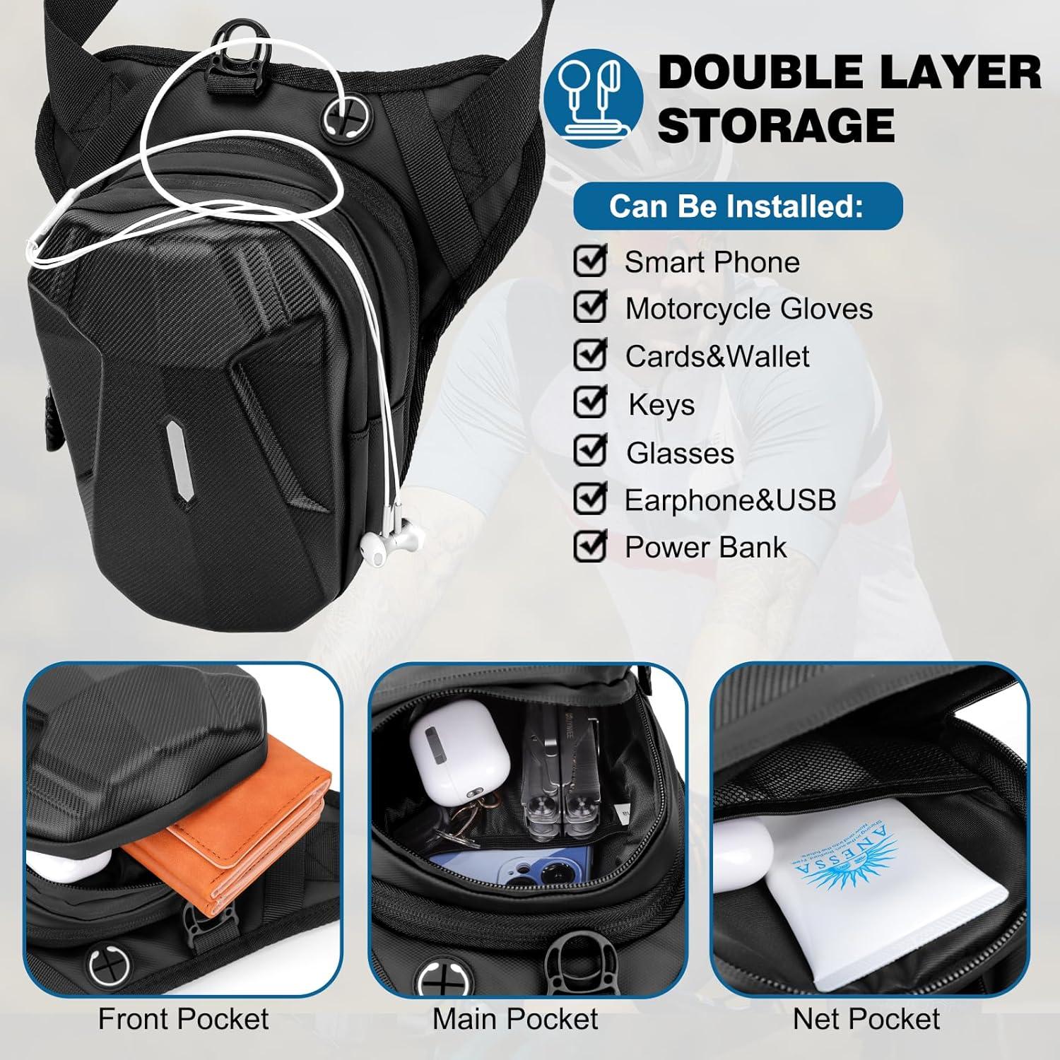 Bolsa de Muslo ISEYOU Unisex 21x10x15cm Impermeable