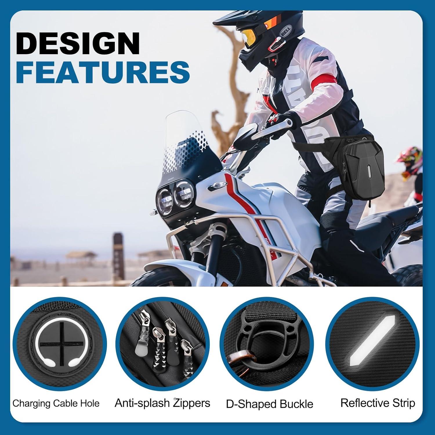 Bolsa de Muslo ISEYOU Unisex 21x10x15cm Impermeable