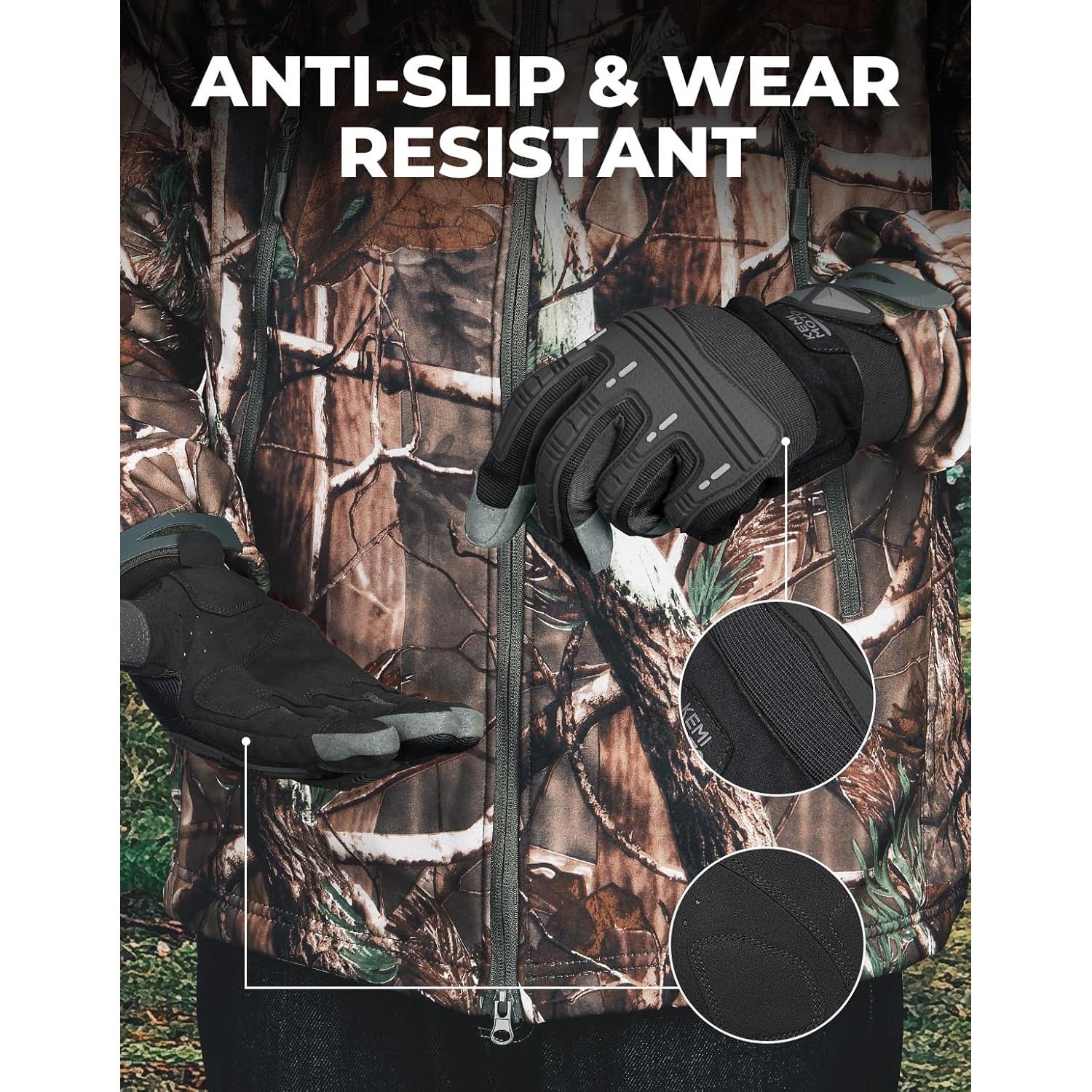 Guantes Tácticos KEMIMOTO para Motocicleta con Protección Goma