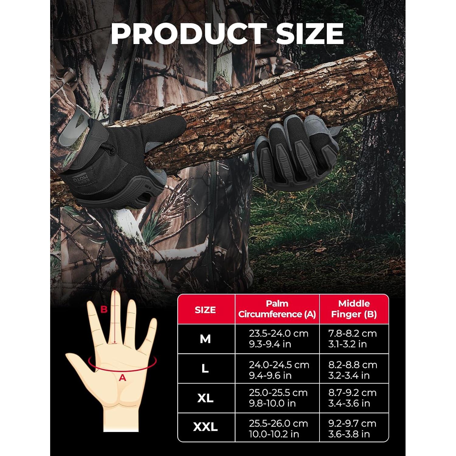 Guantes Tácticos KEMIMOTO para Motocicleta con Protección Goma