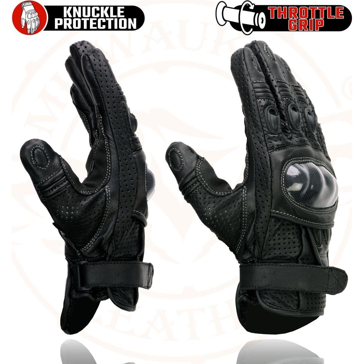 Guantes de Moto Milwaukee Leather SH298 de Cuero Perforado