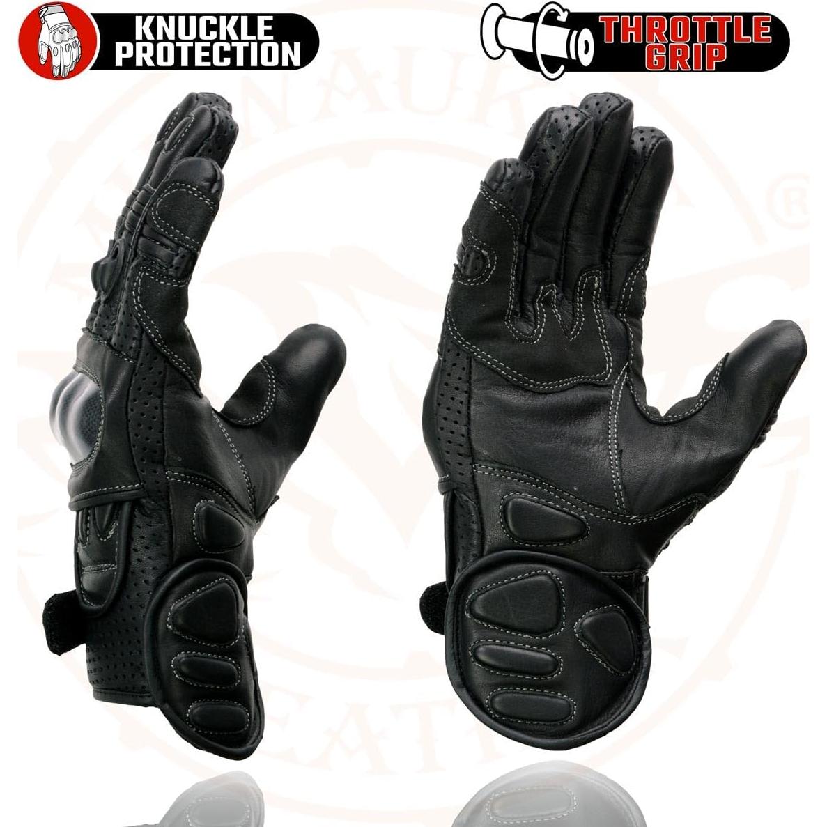 Guantes de Moto Milwaukee Leather SH298 de Cuero Perforado