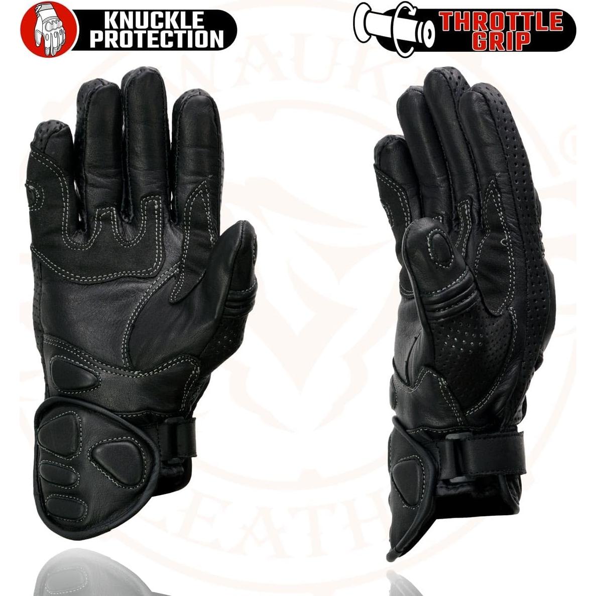 Guantes de Moto Milwaukee Leather SH298 de Cuero Perforado