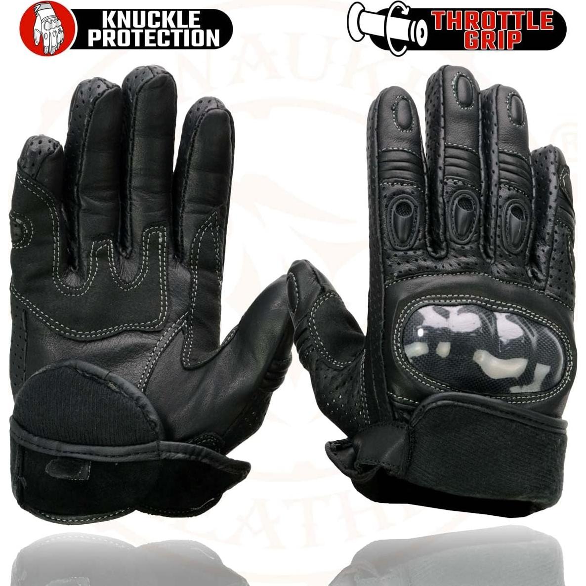 Guantes de Moto Milwaukee Leather SH298 de Cuero Perforado