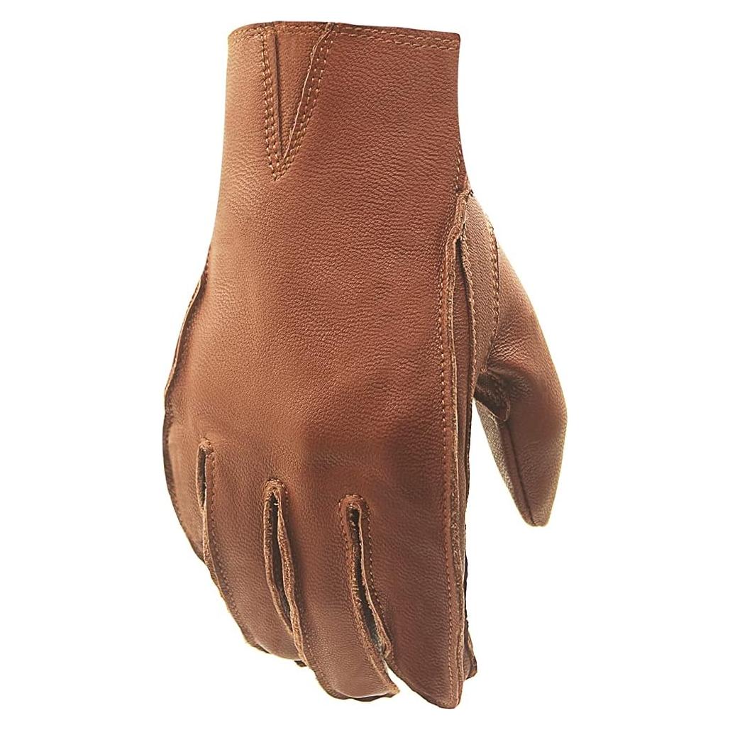 Guantes de motocicleta de cuero Harssidanzar negros ambidiestros