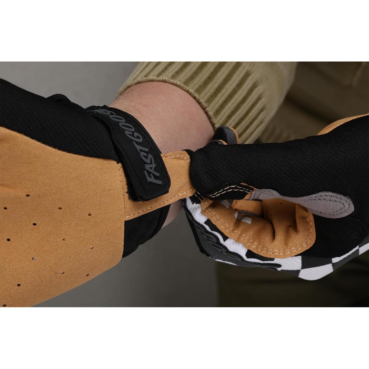 Guantes de Ciclismo EXCEREY Microfibra Tablero Ajedrez S-XL