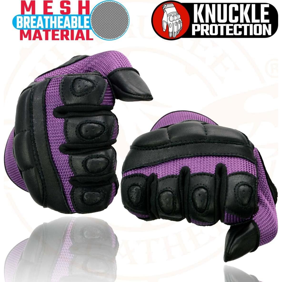 Guantes de Motocicleta para Mujer Milwaukee SH802 de Cuero y Malla
