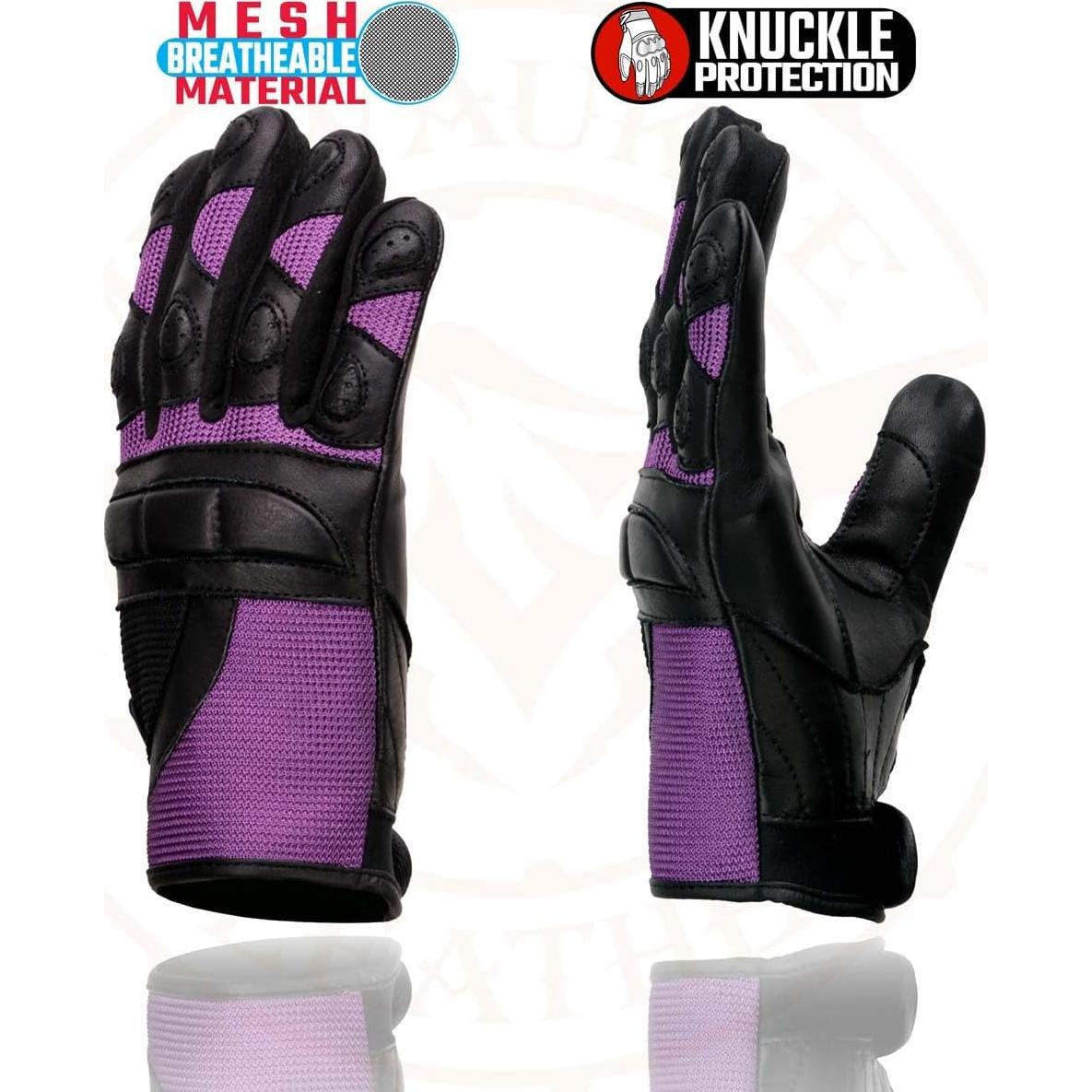 Guantes de Motocicleta para Mujer Milwaukee SH802 de Cuero y Malla