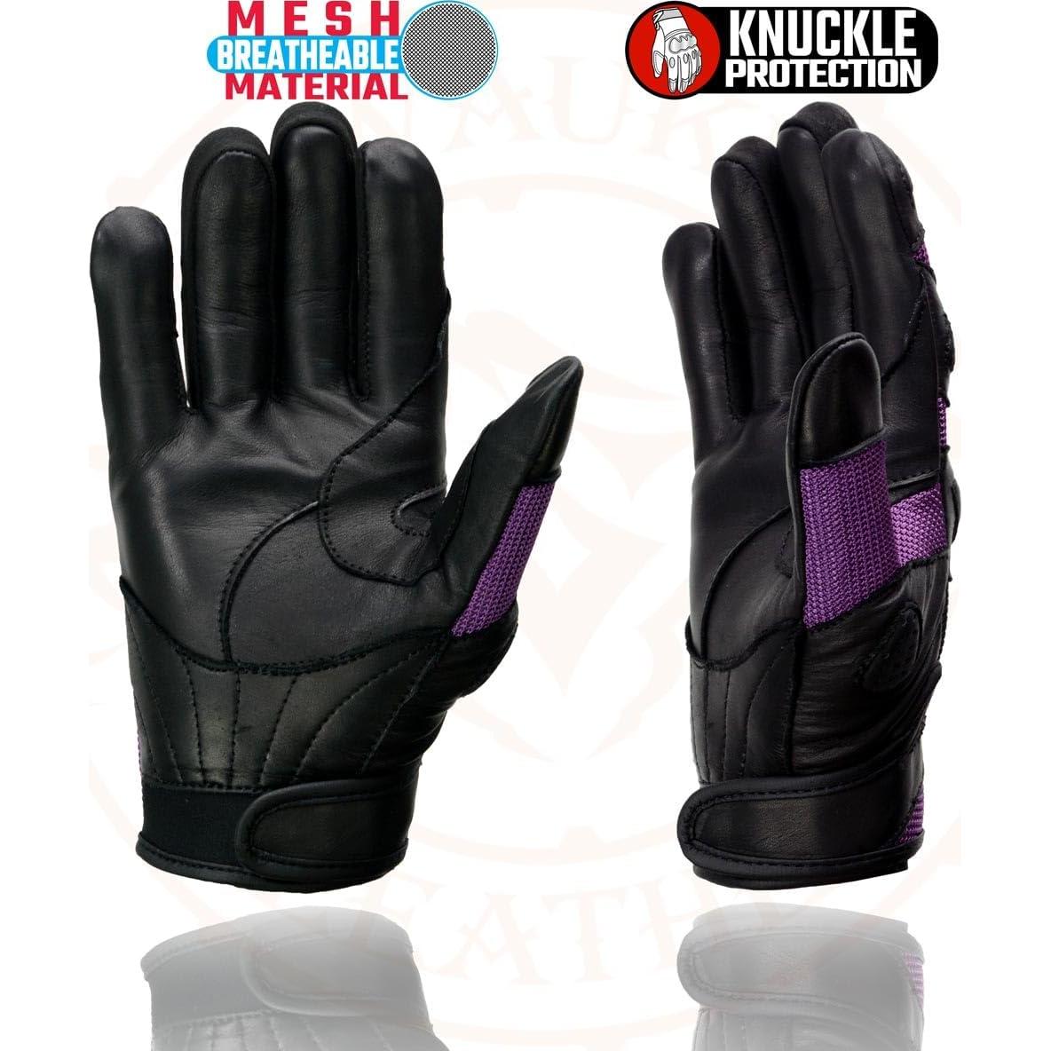 Guantes de Motocicleta para Mujer Milwaukee SH802 de Cuero y Malla