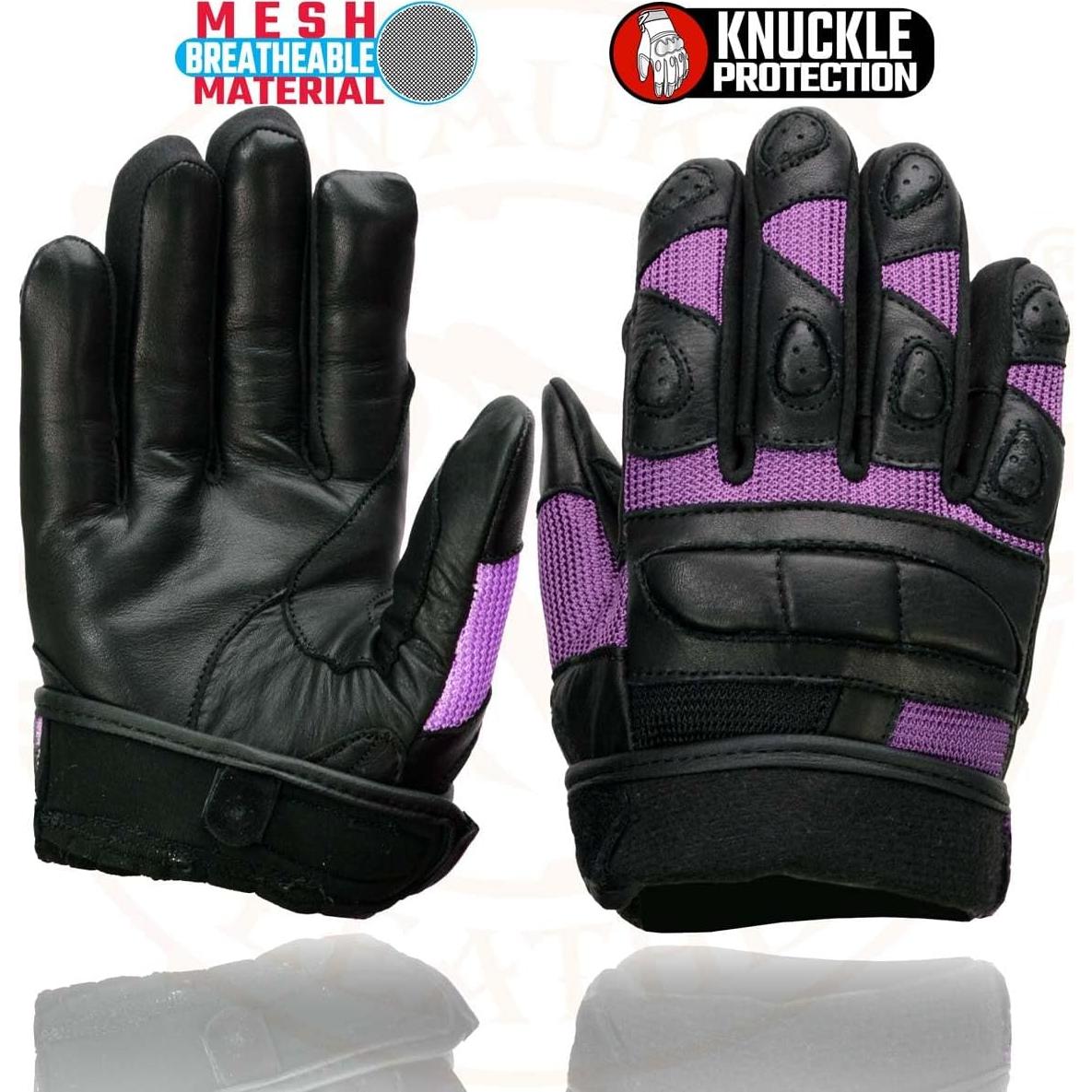 Guantes de Motocicleta para Mujer Milwaukee SH802 de Cuero y Malla