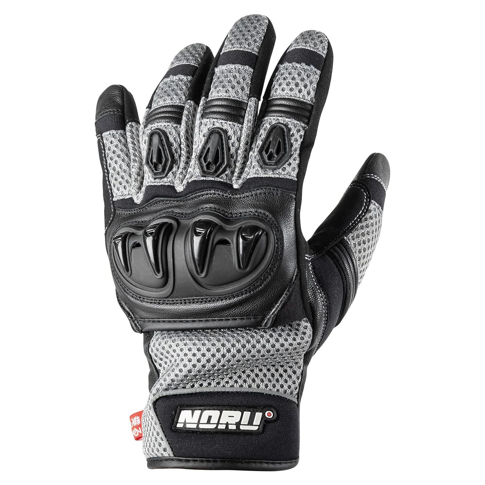 Guantes de Motocicleta Noru Kiryu - Neopreno y Cuero - Talla X-Pequeño