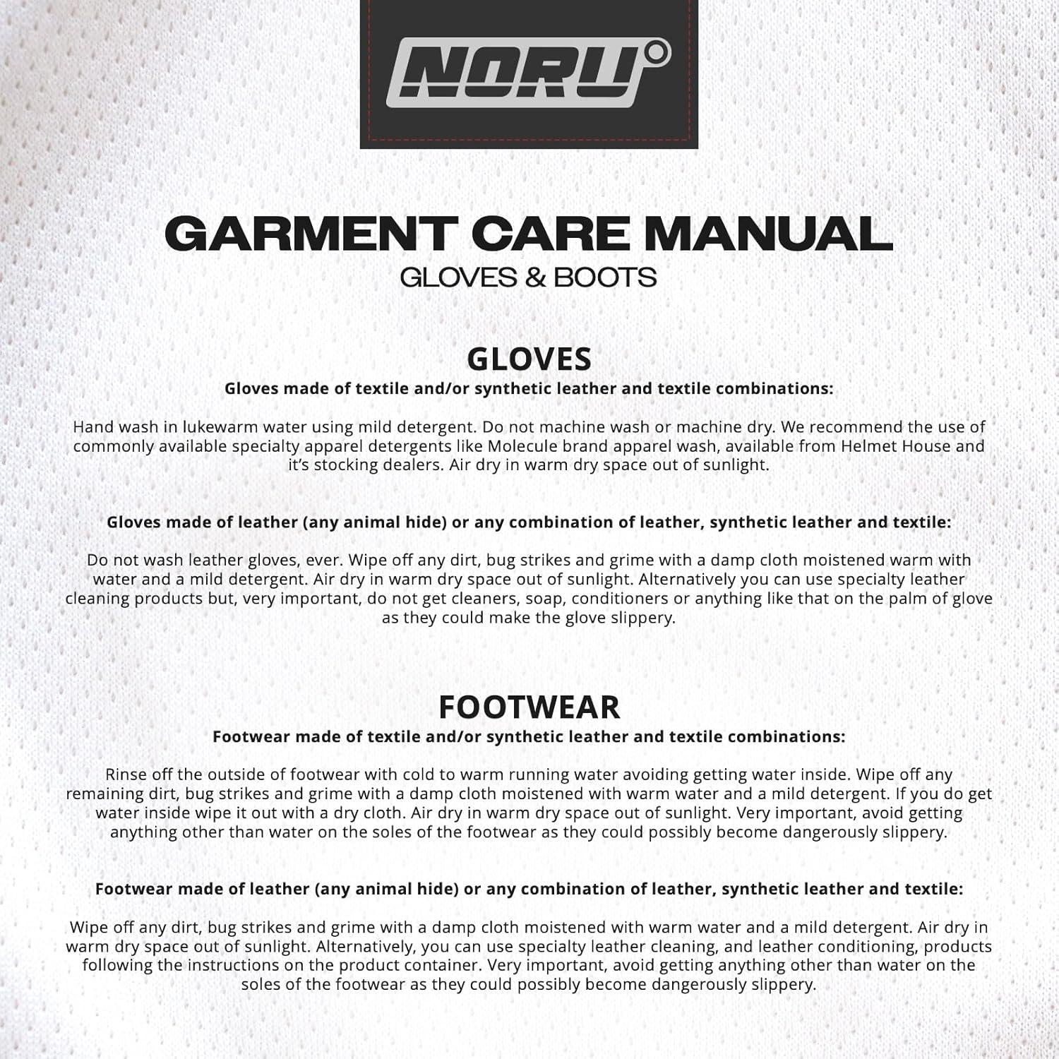 Guantes de Motocicleta Noru Kiryu - Neopreno y Cuero - Talla X-Pequeño