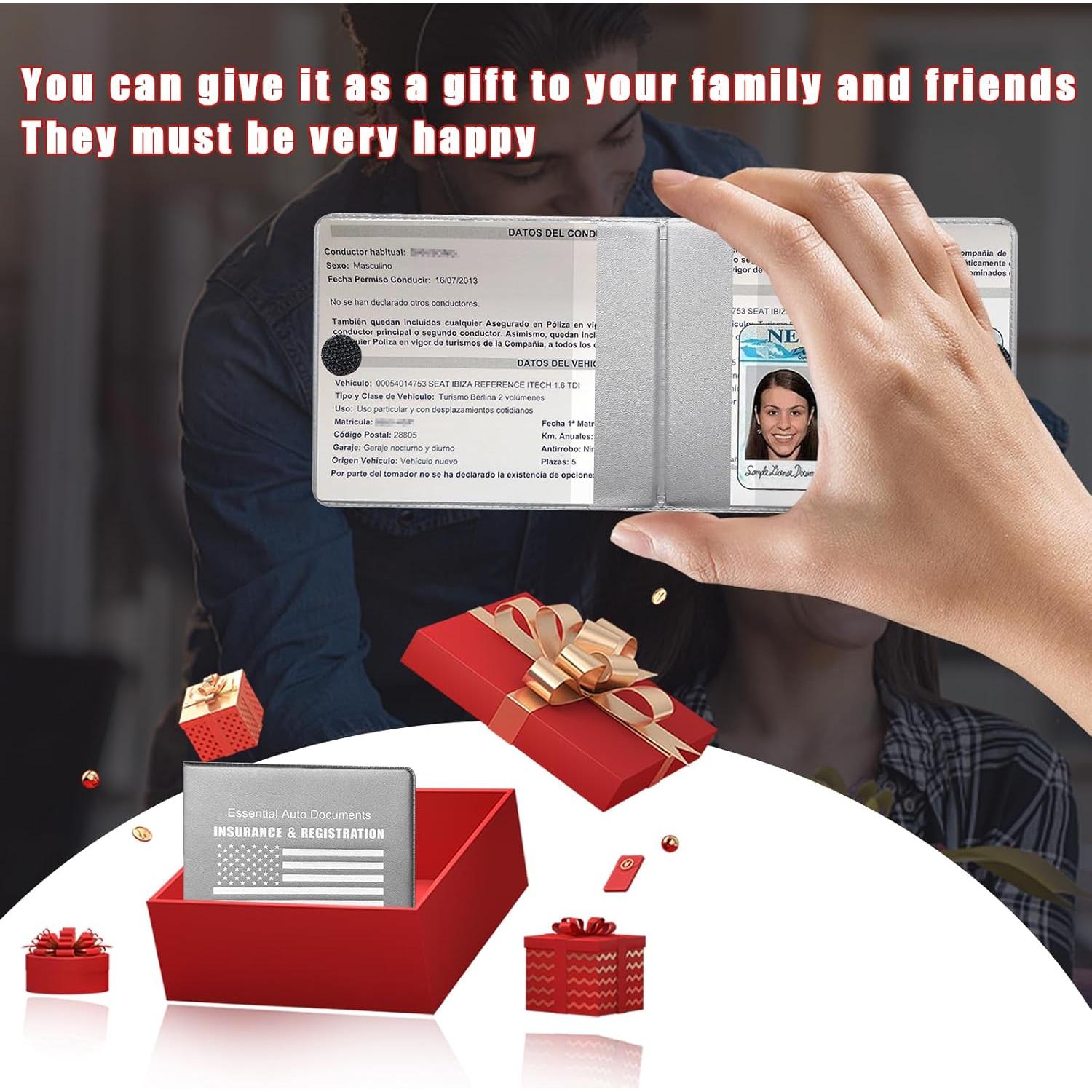 Soporte de Registro de Automóvil Ziciner 2Pack PVC Gris/Bandera